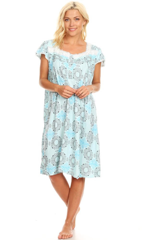 Women's Soft and Comfy Printed Long Pajama Night Dress (also in Plus)