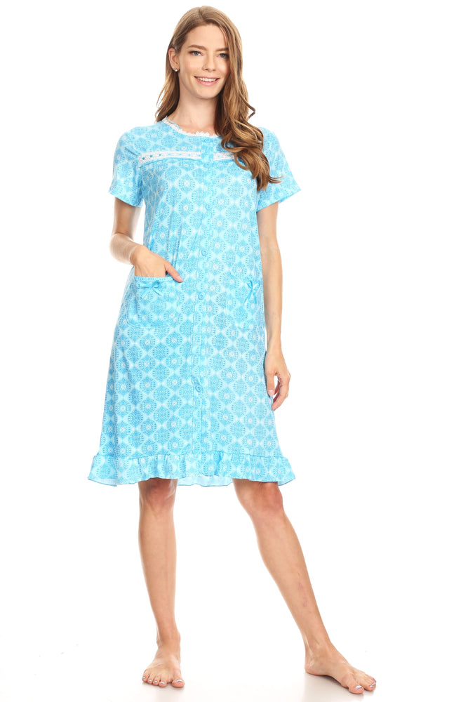 Women's Soft and Comfy Printed Long Pajama Night Dress (also in Plus)