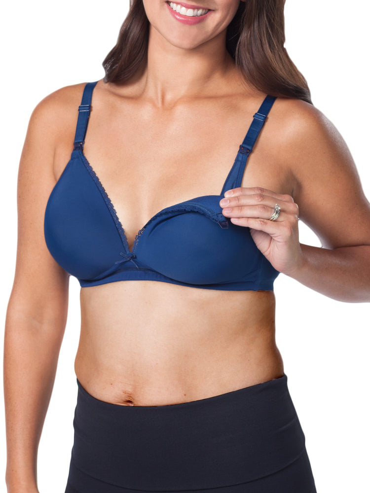 Maternity Loving Moments By Leading Lady Wirefree T-Shirt Nursing Bra With Padded Cups