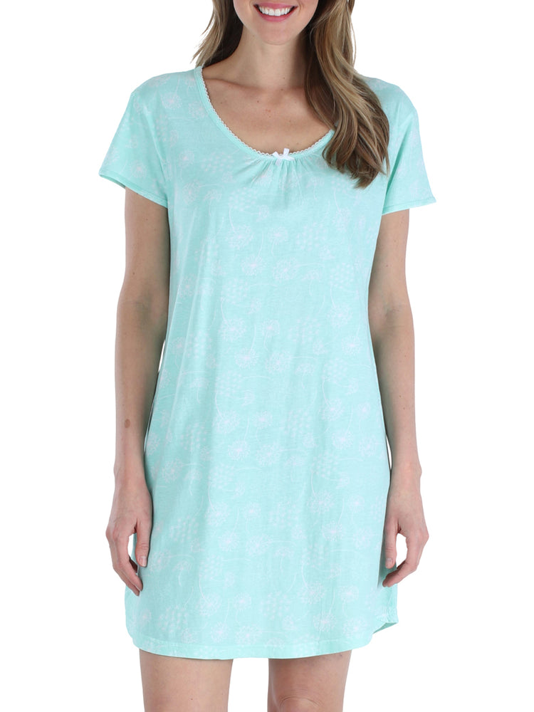 Sleepyheads Women's Cotton Short Sleeve Nightgown Sleep Dress Pajama