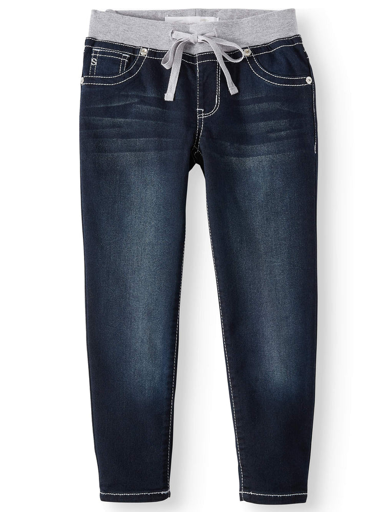 Seven7 Knit Waist Ankle Skinny Jeans (Big Girls)