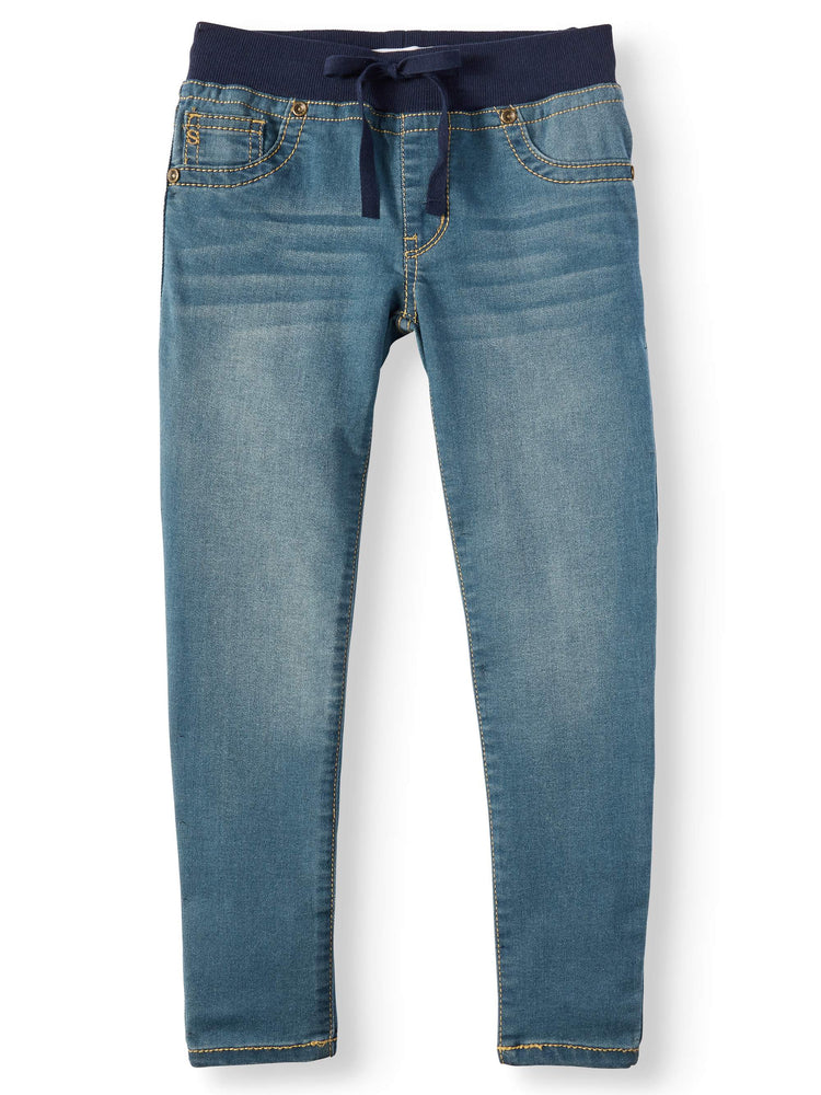 Seven7 Knit Waist Ankle Skinny Jeans (Big Girls)