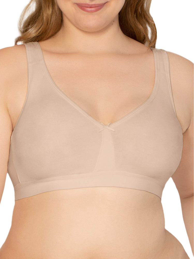 Fruit of the Loom Women's Plus Size Beyond Soft Wireless Cotton Bra