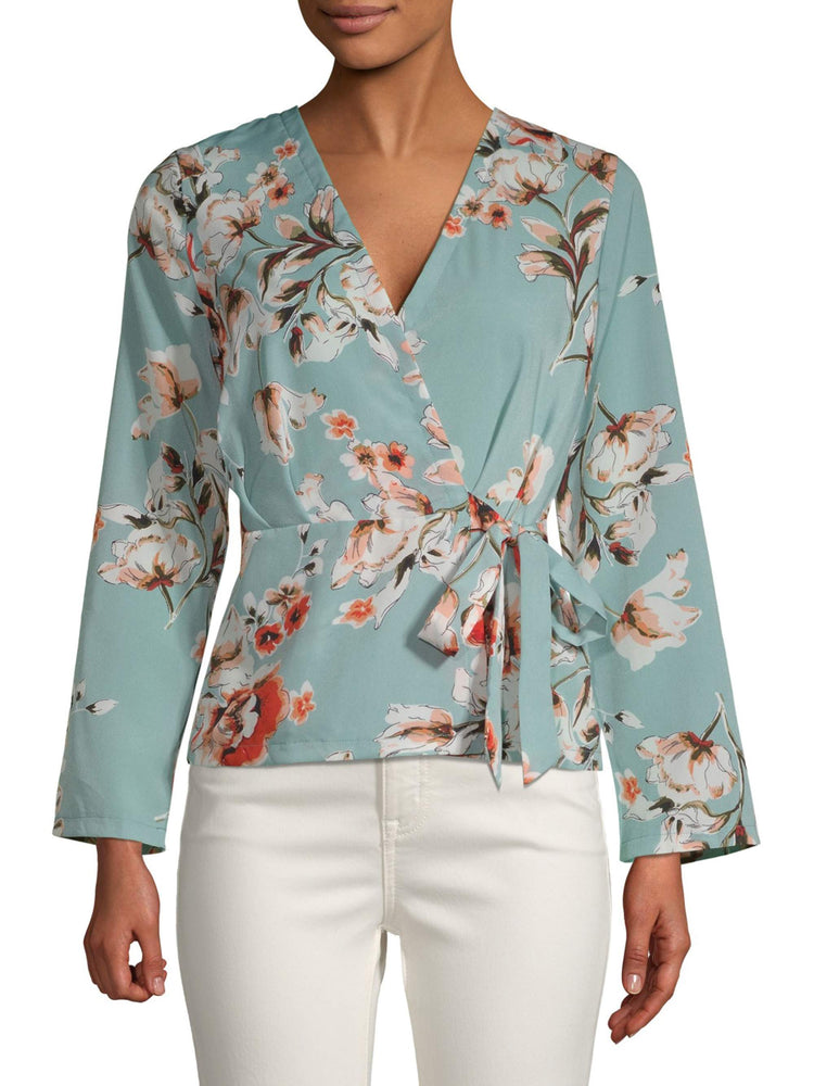 Women's Wrap Top - Floral and Solid