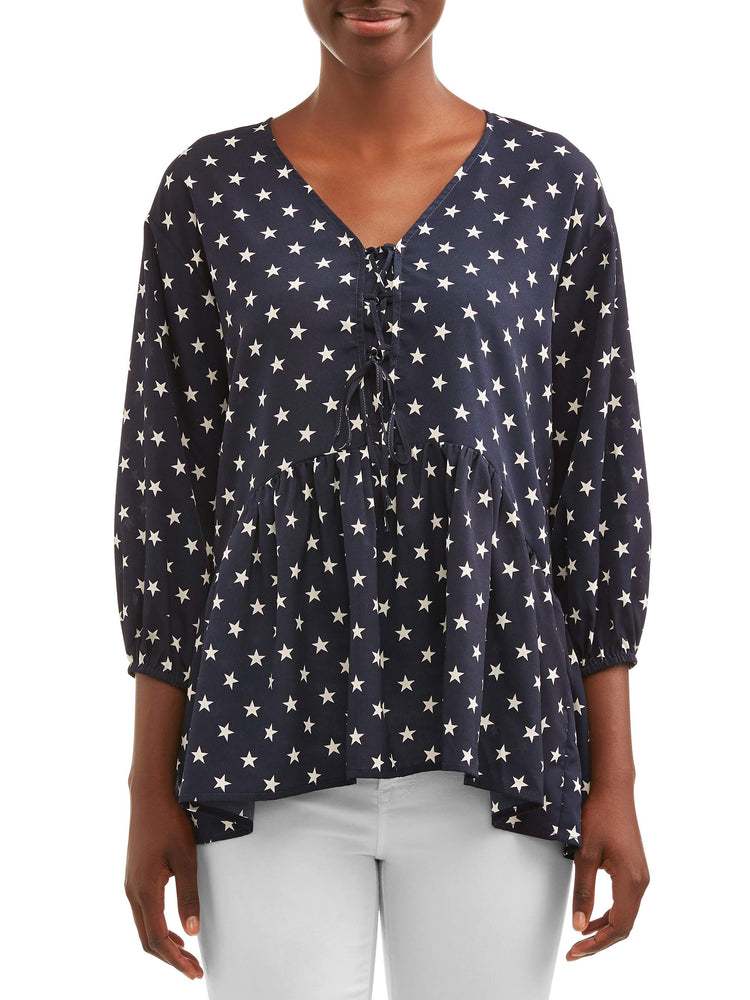 Women's Star Print Blouse