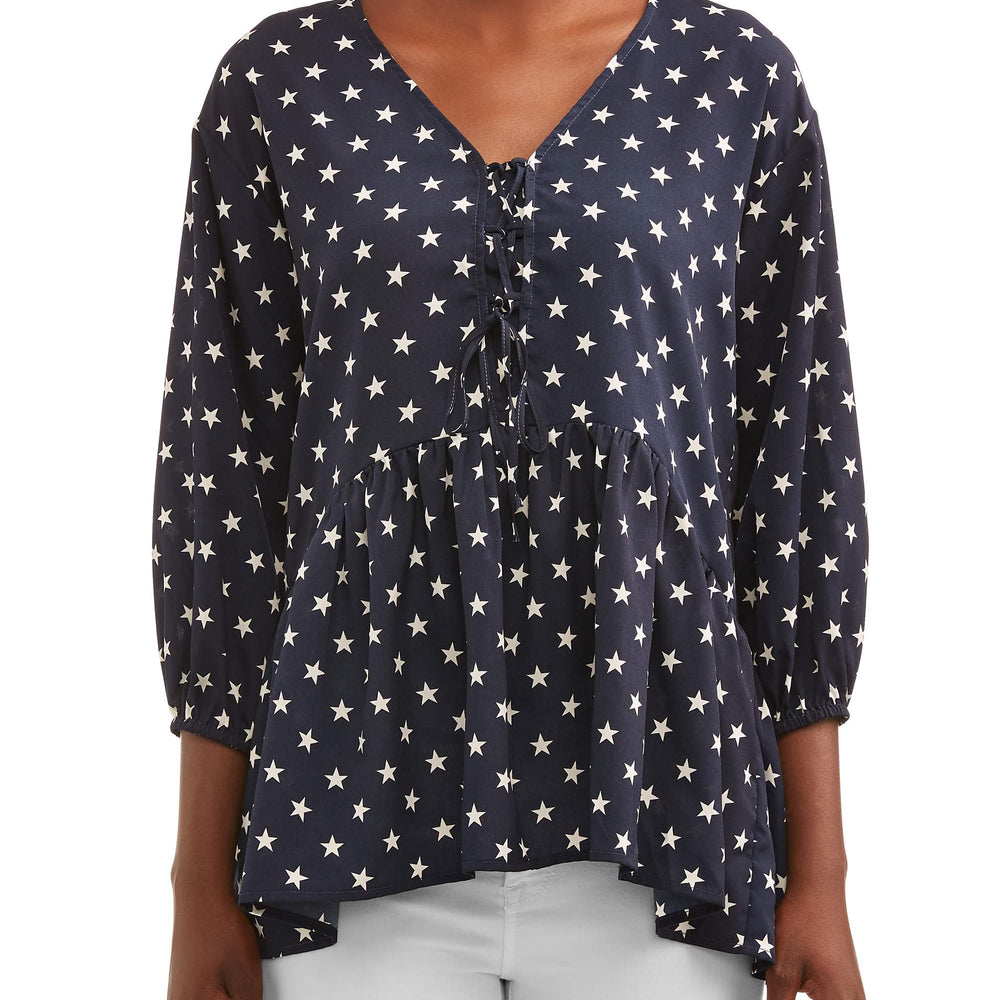 Women's Star Print Blouse