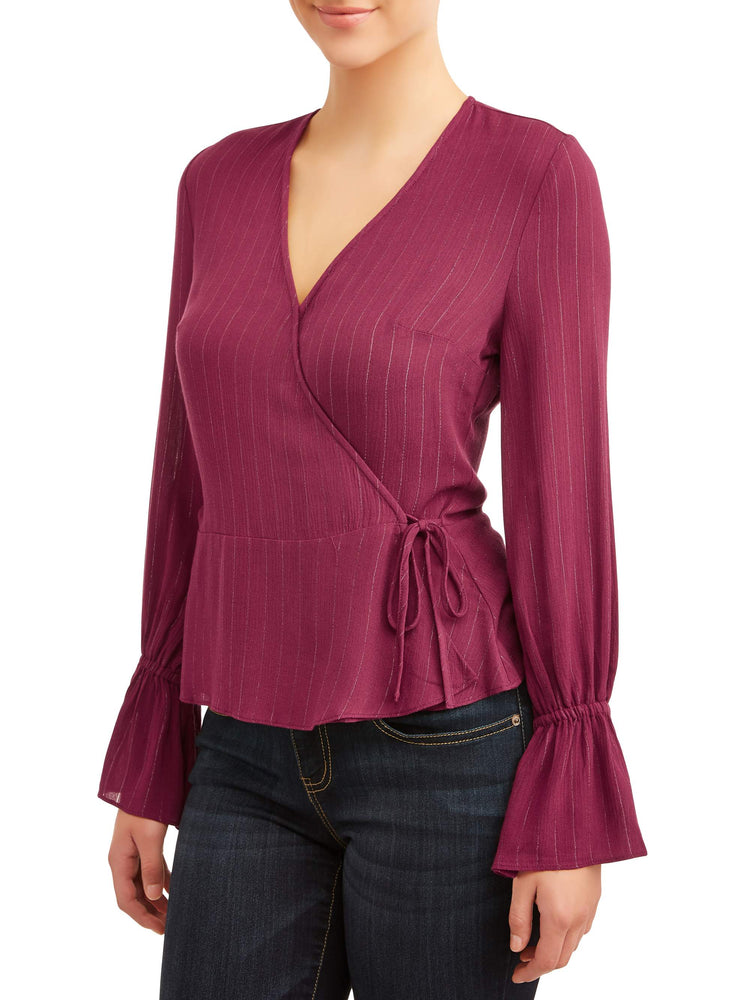 Women's Peplum Wrap Top